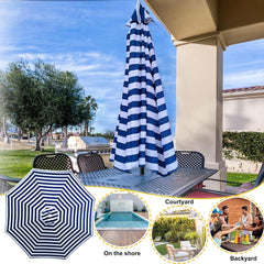 Generic Umbrella Replacement Parasol Canopy, 230CM 270CM 300CM, UV30+, Waterproof, 8 Ribs Patio Sun Umbrella Replacement Cloth Garden Canopy Cover Replacement Cover
