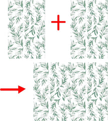 Green Leaf Wallpaper Peel and Stick Self Adhesive Wall Paper Coverage Decorative Floral Contact Paper for Home and Office,17.5 x 118 inch