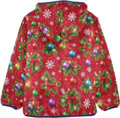 Christmas Elements Kids Polar Fleece Lined Winter Coat, Winter Jacket for Boys with Hooded 3T