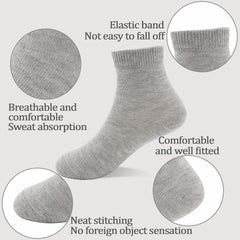 12 Pair Toddler Socks Boys Crew Socks Kids Athletic Mid Cut Sock Multipack for Boy Girls 1-14 Years