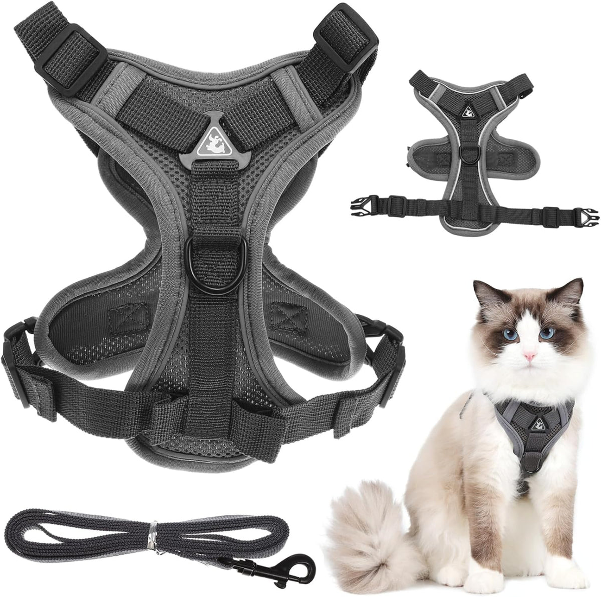 POPETPOP Dog Vest Harness Leash Small Breed Reflective Breathable for Pet Owners