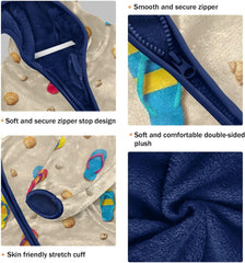 CHIFIGNO Colorful Flip Flops Boys Winter Coat, Boy Hooded Jacket Warm for Fall Winter Spring 3T