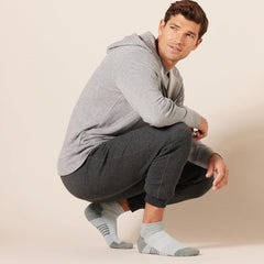 Amazon Essentials Men's Athletic Ankle Socks, Breathable, Cotton Blend, Cushioned, 6 Pairs