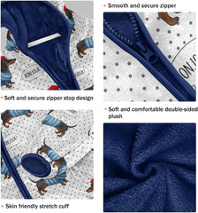 CHIFIGNO Cute Dachshund Dogs Boys Winter Coat Warm Snow Jacket for Kids 3T