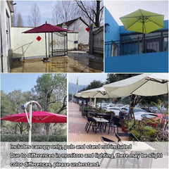 Replacement Covers 6/8 Ribs Market Patio Umbrella Canopy Cover 2x2 2.5x2.5 3x3 Polyester Fabric, for Outdoor Table Umbrella, Yard Umbrella, Market Umbrella(G77,2.7M 8.8Ft/8 Ribs)