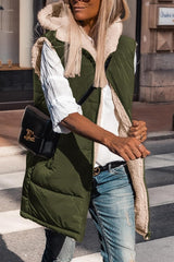 PRETTYGARDEN Womens 2025 Fall Reversible Vests Sleeveless Fleece Jacket Zip Up Hoodie Pockets Long Warm Winter Coat Outerwear