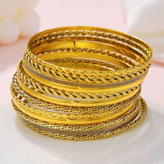 Gold Bangle Bracelets for Women Stacked Jewelry Gift