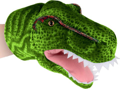 12" T-Rex Puppet - Dinosaur Stuffed Animal Puppets Toys for Kids, Soft Plush Dino Puppet, Dinosaur Birthday Party Roleplay, (Green 12")