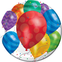 Creative Converting 9" Multicolor Balloon Blast Dinner Paper Plates - 8pcs