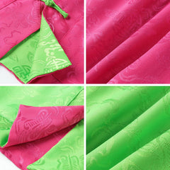 LittleSpring Boys Girls Reversible Tang Jacket Long Sleeve Chinese New Year Traditional Clothes