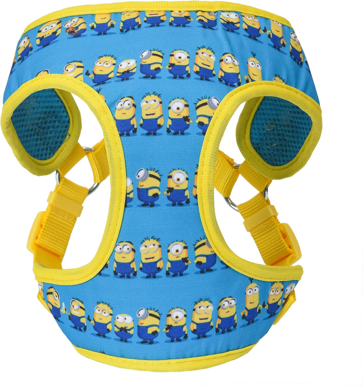 Minions Dog Harness, Medium, Blue Minions in a Row | Comfortable Mesh No-Pull Dog Harness| Gifts for Minions Fans and Their Pets | Officially Licensed Pet Product from Universal Studios