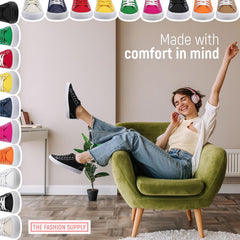 Canvas Shoes for Women Casual Low Top Sneakers Fashion Womens Tennis Shoes with Extra Laces