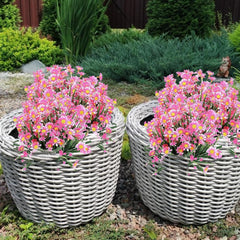 Faux Daisy Flowers | Fake Plants,UV Resistant Artificial Shrubs for Indoor Outside, Realistic Greenery for Home Planter