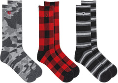 Chaps Men's Casual Fashion Cushioned Crew Socks-3 Pair Pack-Classic Designs with Stretch Blend
