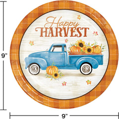 Happy Harvest Fall Paper Plates, 8 ct