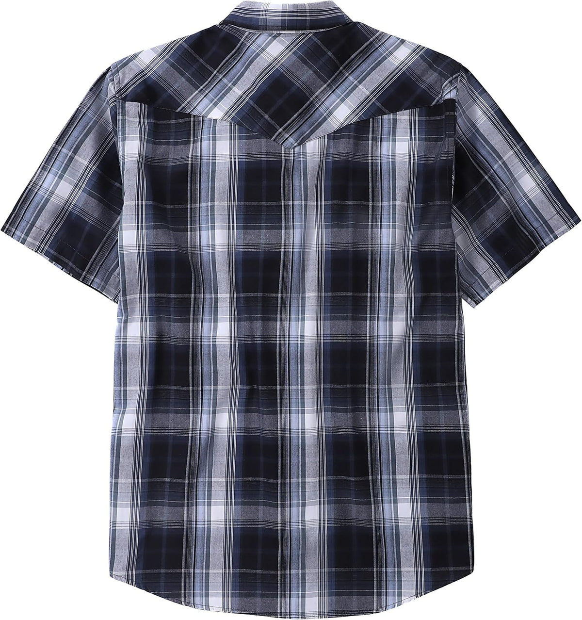 Dubinik® Western Shirts for Men Short Sleeve Plaid Pearl Snap Shirts for Men Button Up Shirt Cowboy Casual Work Shirt