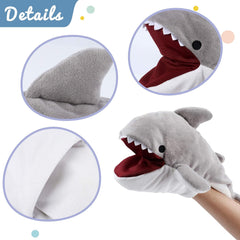 Hopearl Plush Bird Hand Puppet with Open Movable Mouth for Imaginative Play, Role Play, Interactive Toy for Storytelling Teaching Puppet Theater, Gifts for Kids Boys Girls, Blue, 16''