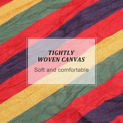 Camping Hammock Portable for Outdoor Travel, 250kg Load Capacity, Comes with Carry Bag, Easy Installation, Durable Canvas Material, Ideal for Camping Hiking (Red)