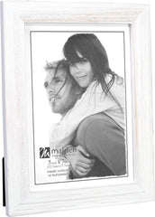 Malden Real Glass Wide Wood Molding Picture Frame, 4" x 6", Rustic Rough Black