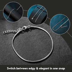 7In Bracelet Men Women Adjustable Chain Stainless Steel Minimalist Bracelet for Everyday Wear Comfortable and Stylish Jewelry